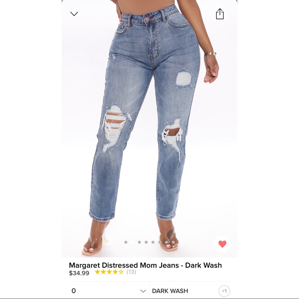 Distressed Mom Jeans